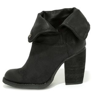 SBICCA CHORD BLACK FOLD-OVER BOOTS